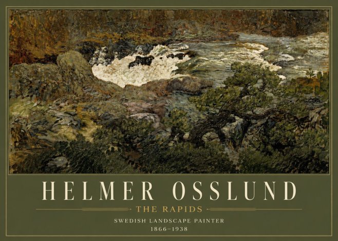 Helmer Osslund The Rapids No3 - Plakat
