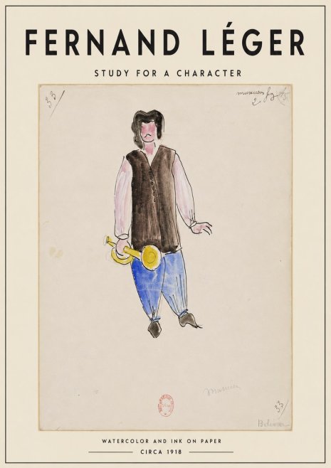 Fernand Léger Study for a Character I No4 - Plakat