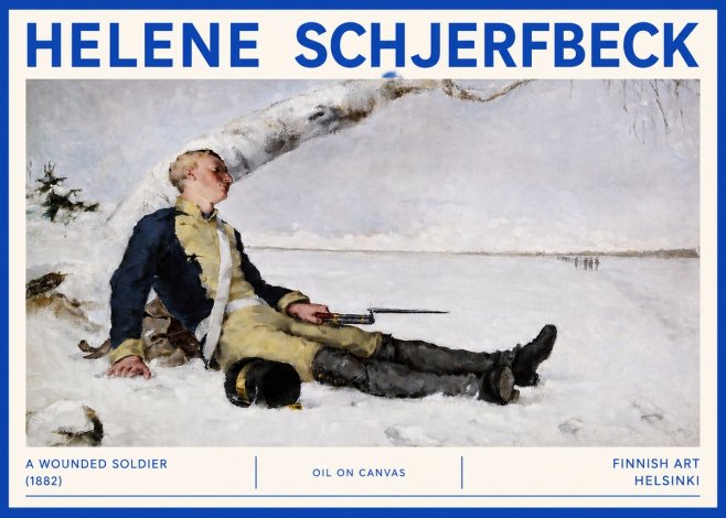 Helene Schjerfbeck A Wounded Soldier (1882) No4 - Plakat