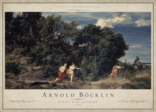 Arnold Böcklin Dianas Jagd No5 - Plakat