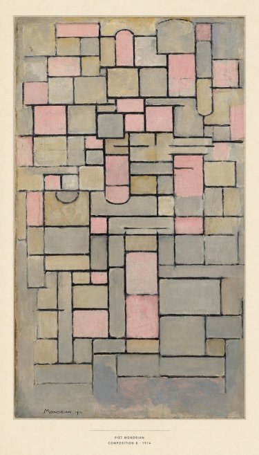 Piet Mondrian Composition 8 No6 - Plakat