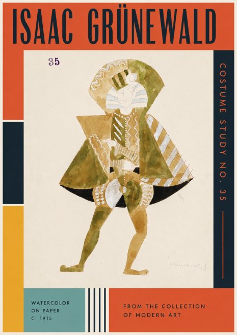 Isaac Grünewald Costume Study No. 35 No3 - Plakat