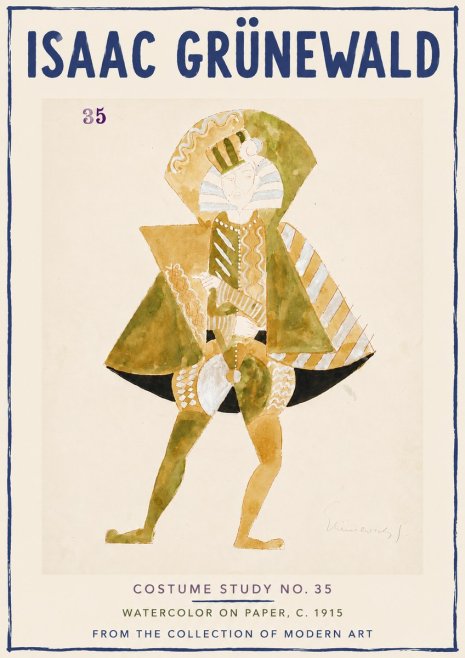 Isaac Grünewald Costume Study No. 35 No6 - Plakat