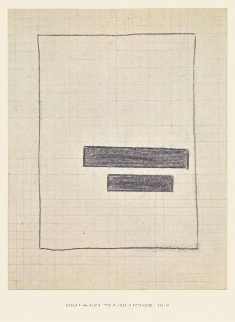 Kazimir Malevich Two Planes in Extension No6 - Plakat