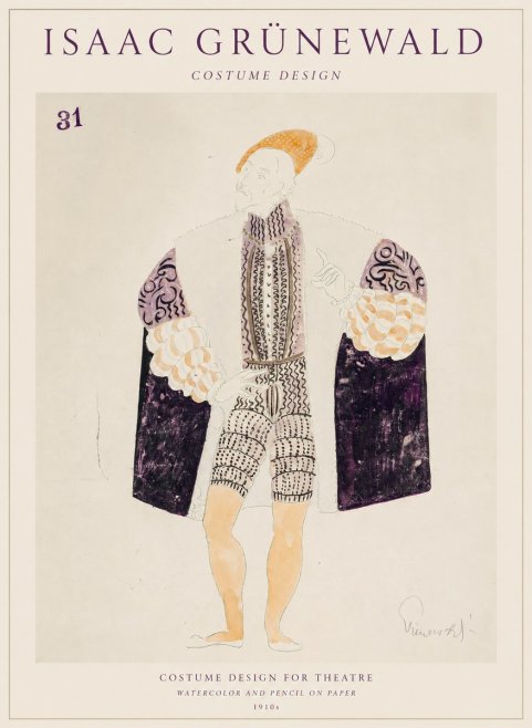 Isaac Grünewald Costume Design for Theatre No1 - Plakat