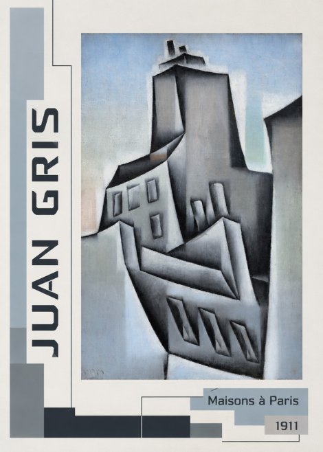 Juan Gris Maisons À Paris No2 - Plakat