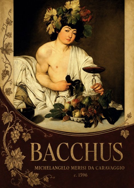 Michelangelo Merisi da Caravaggio Bacchus III No5 - Plakat