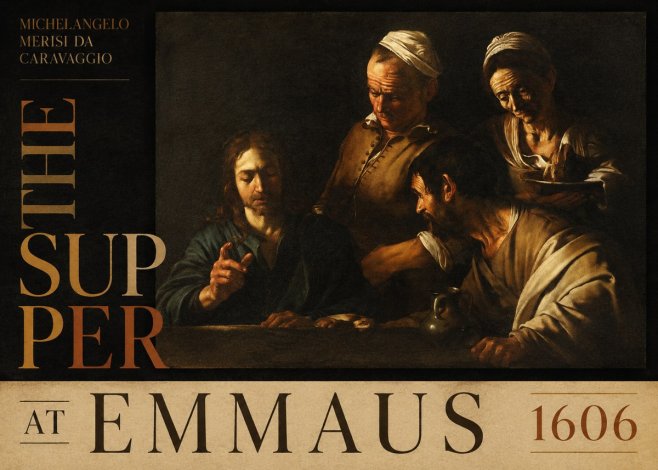 Michelangelo Merisi da Caravaggio The Supper at Emmaus I No5 - Plakat