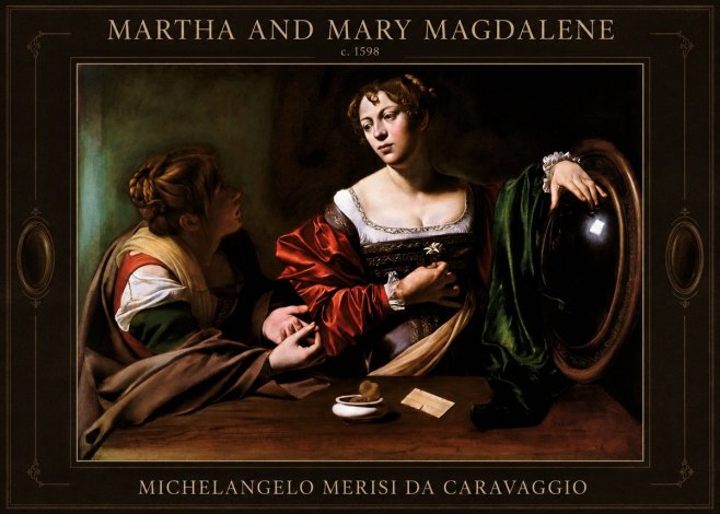 Michelangelo Merisi da Caravaggio Martha and Mary Magdalene No1 - Plakat