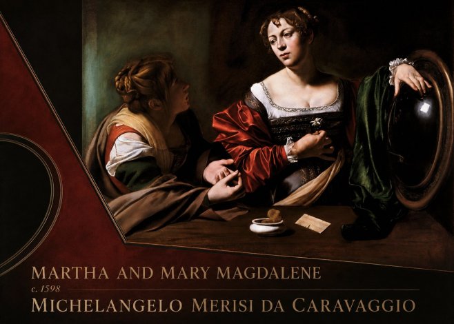 Michelangelo Merisi da Caravaggio Martha and Mary Magdalene No4 - Plakat