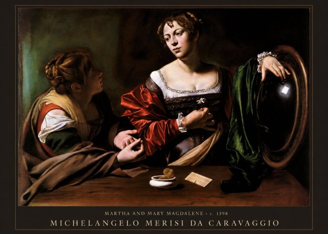 Michelangelo Merisi da Caravaggio Martha and Mary Magdalene No5 - Plakat