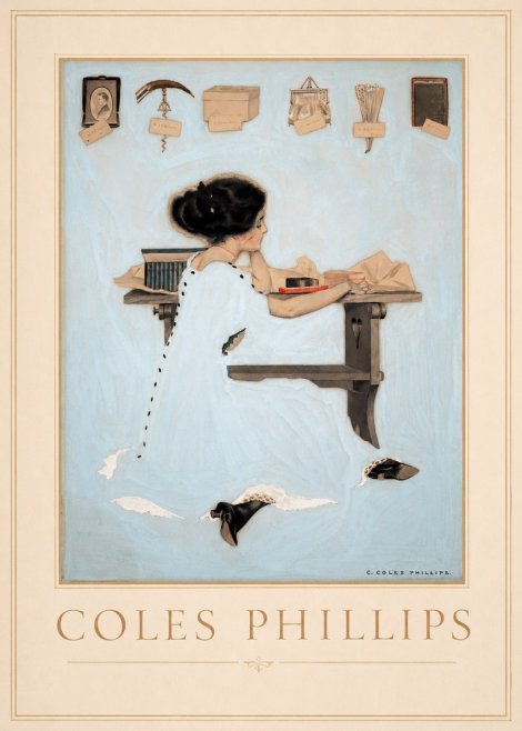 Coles Phillips Thinking of Him No1 - Plakat