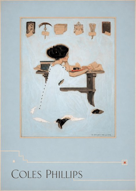 Coles Phillips Thinking of Him No3 - Plakat