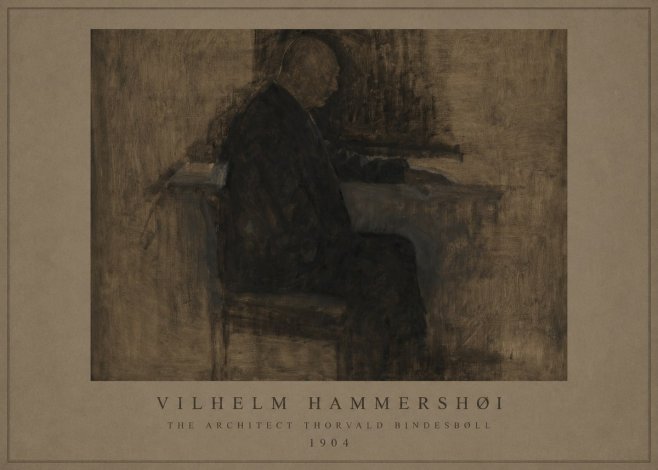Vilhelm Hammershøi The Architect Thorvald Bindesbøll No1 - Plakat