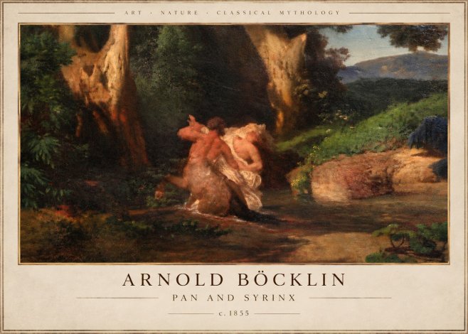 Arnold Böcklin Pan and Syrinx No4 - Plakat