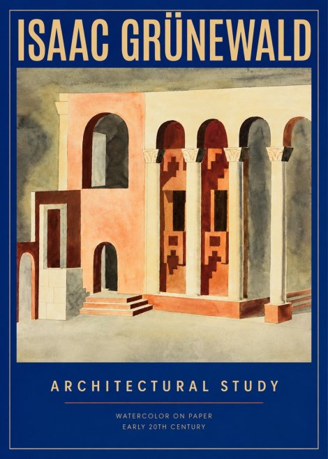 Isaac Grünewald Architectural Study II No3 - Plakat