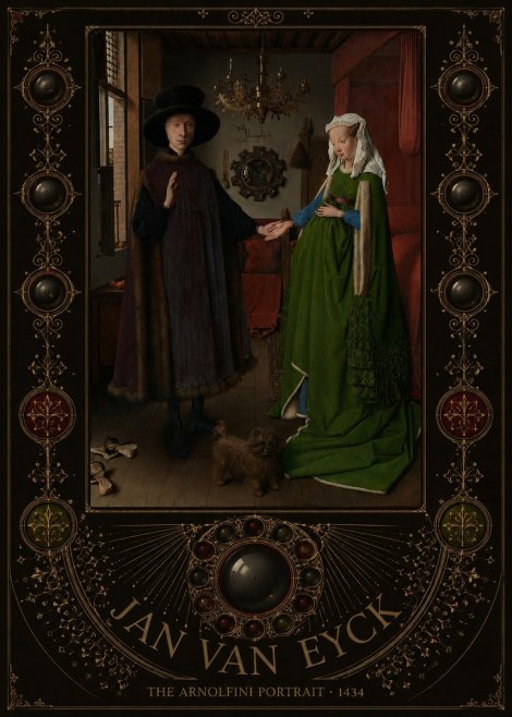 Jan van Eyck The Arnolfini Portrait VII No4 - Plakat