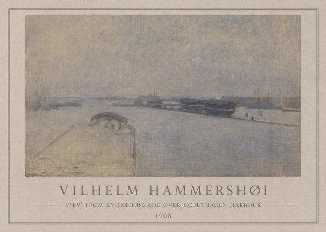 Vilhelm Hammershøi View from Kvæsthusgade over Copenhagen Harbour No1 - Plakat