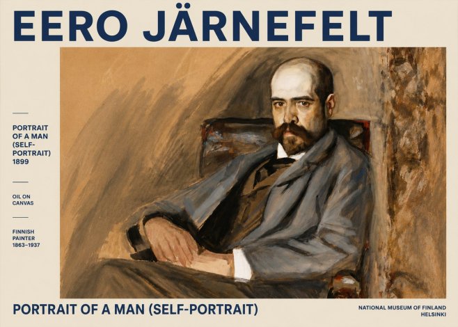 Eero Järnefelt Portrait of a Man (Self-portrait) No4 - Plakat