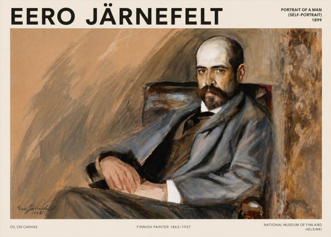 Eero Järnefelt Portrait of a Man (Self-portrait) No6 - Plakat