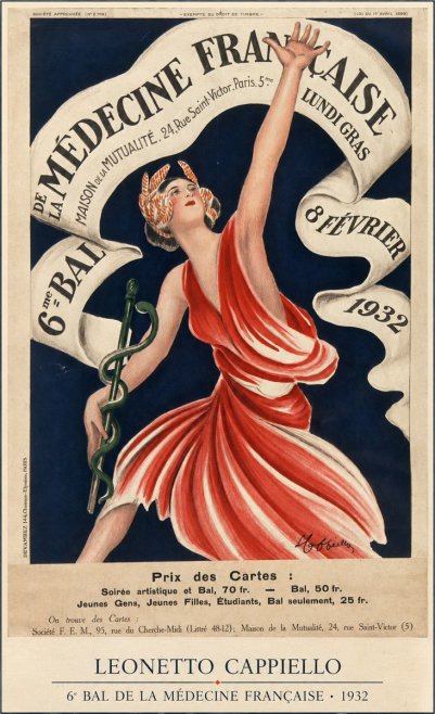 Leonetto Cappiello 6E Bal De La Médecine Française - 1932 No5 - Plakat