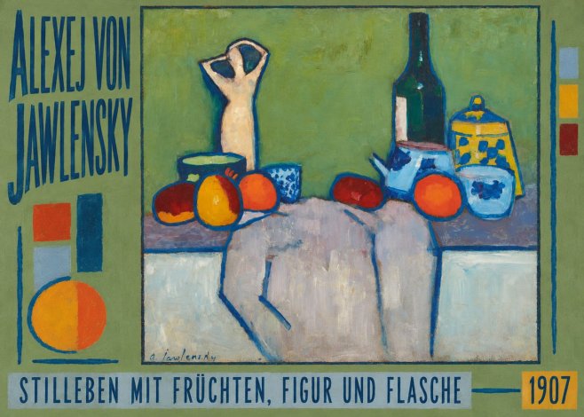 Alexej von Jawlensky Stilleben Mit Früchten, Figur Und Flasche 1907 No2 - Plakat