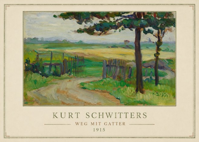 Kurt Schwitters Weg Mit Gatter No1 - Plakat