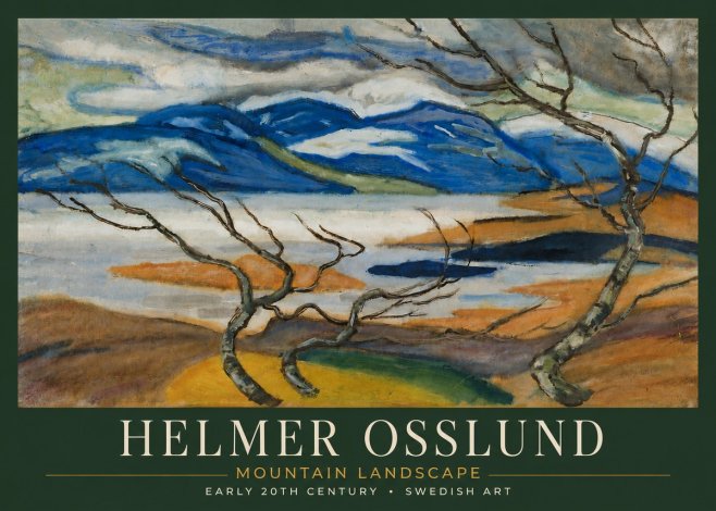 Helmer Osslund Mountain Landscape No3 - Plakat