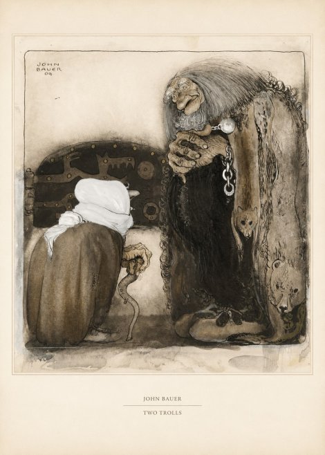 John Bauer Two Trolls No5 - Plakat