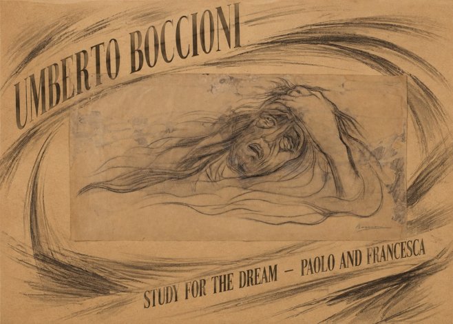 Umberto Boccioni Study for the Dream — Paolo and Francesca No2 - Plakat