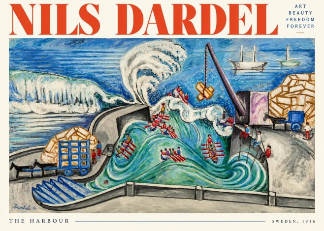 Nils Dardel The Harbour No2 - Plakat