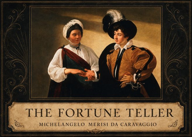 Michelangelo Merisi da Caravaggio The Fortune Teller III No2 - Plakat