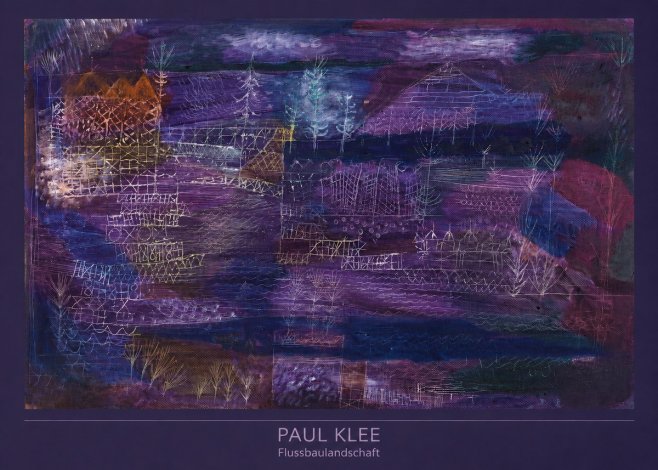 Paul Klee Flussbaulandschaft No6 - Plakat