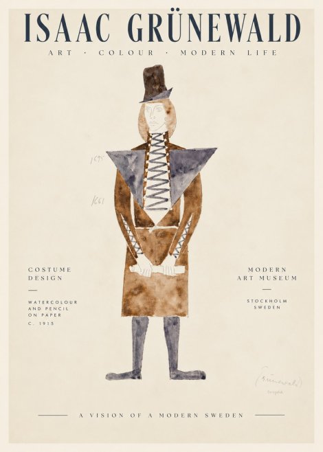Isaac Grünewald Costume Design XIII No6 - Plakat