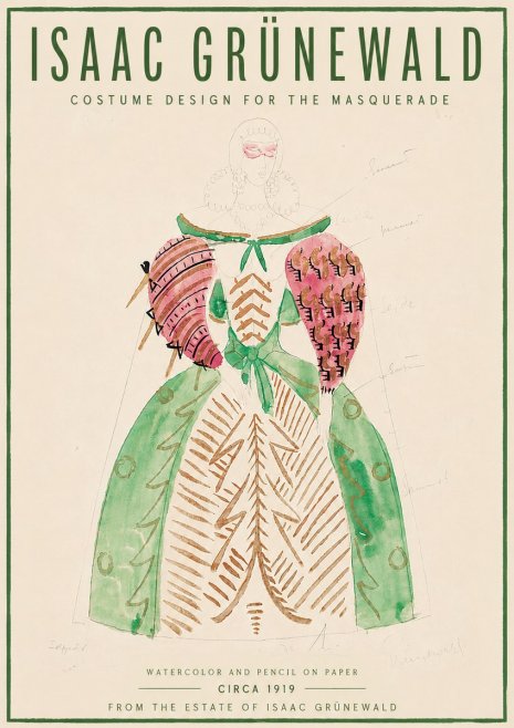 Isaac Grünewald Costume Design for the Masquerade No6 - Plakat