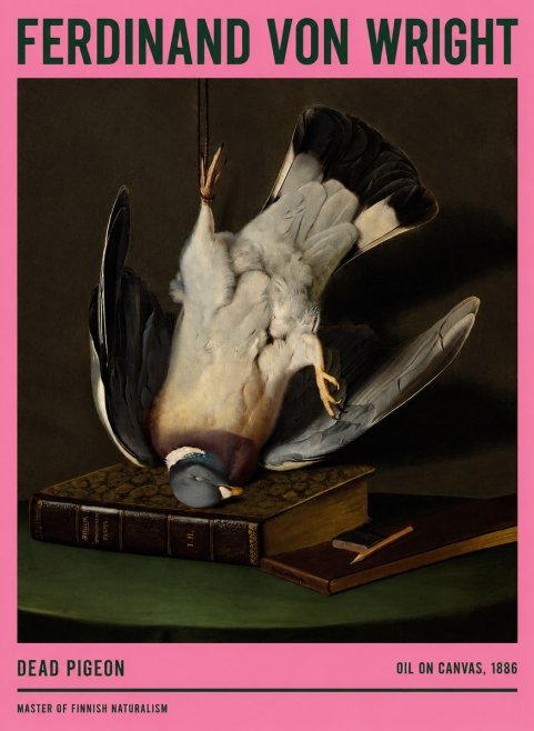Ferdinand von Wright Dead Pigeon No2 - Plakat