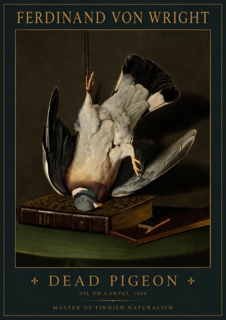 Ferdinand von Wright Dead Pigeon No5 - Plakat