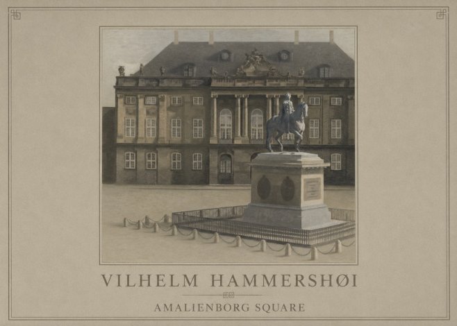 Vilhelm Hammershøi Amalienborg Square II No1 - Plakat
