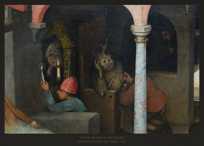 Pieter Bruegel Netherlandish Proverbs IX No6 - Plakat