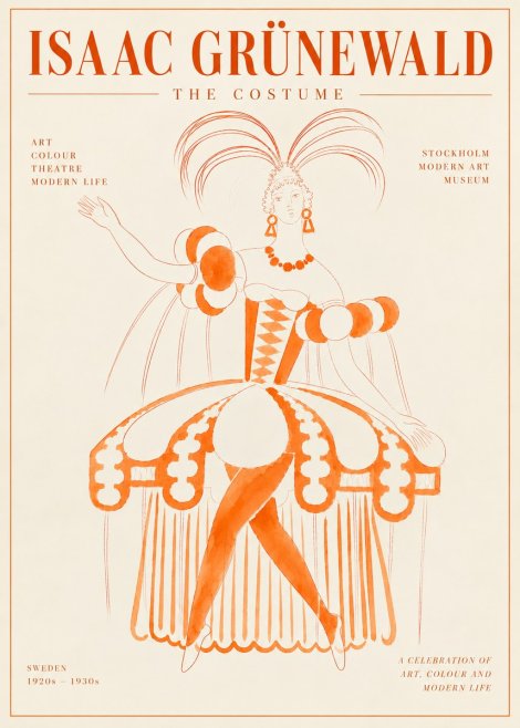 Isaac Grünewald The Costume II No6 - Plakat