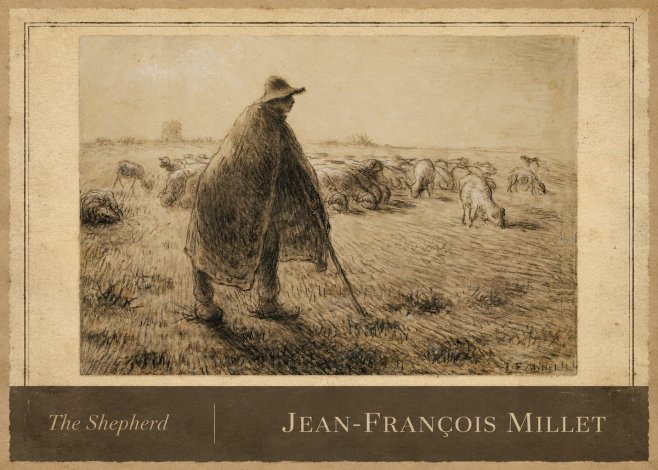 Jean-François Millet The Shepherd No3 - Plakat