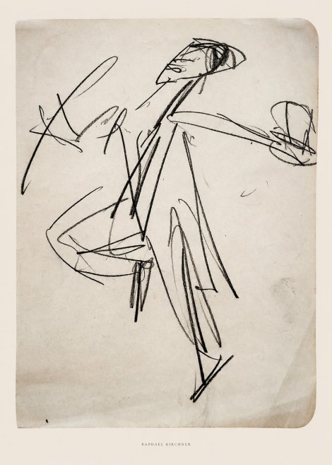 Raphael Kirchner Dynamic Dancer Sketch No6 - Plakat