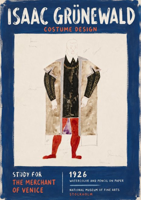 Isaac Grünewald Study for the Merchant of Venice No6 - Plakat
