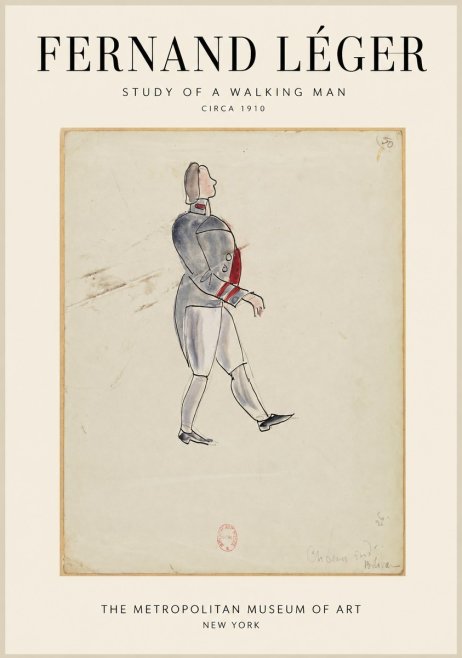 Fernand Léger Study of a Walking Man No1 - Plakat