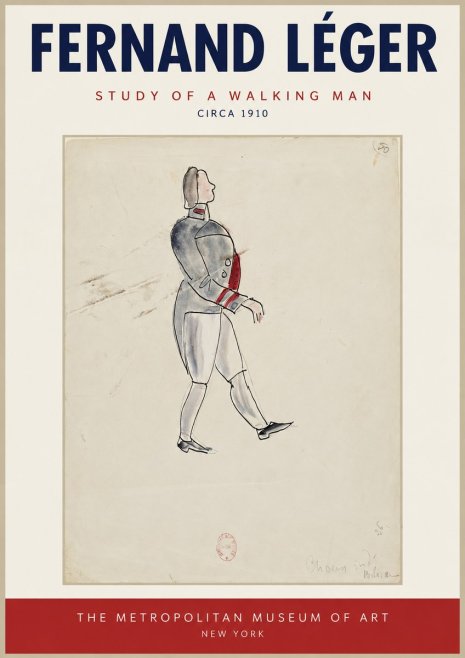 Fernand Léger Study of a Walking Man No2 - Plakat