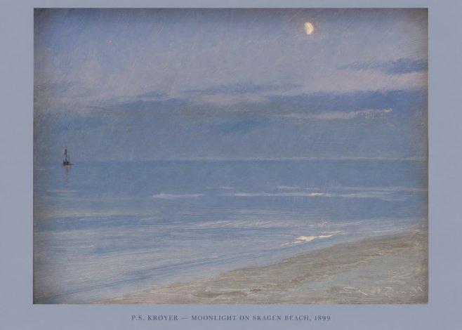 P.S. Krøyer Moonlight on Skagen Beach No6 - Plakat