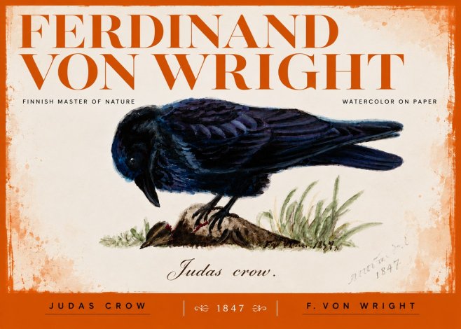 Ferdinand von Wright Judas Crow No3 - Plakat