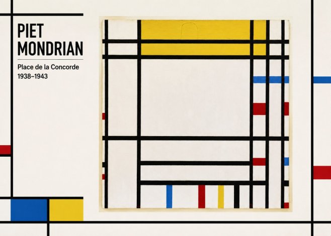 Piet Mondrian Place De La Concorde No1 - Plakat