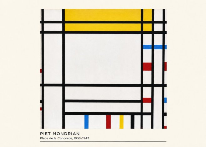 Piet Mondrian Place De La Concorde No4 - Plakat