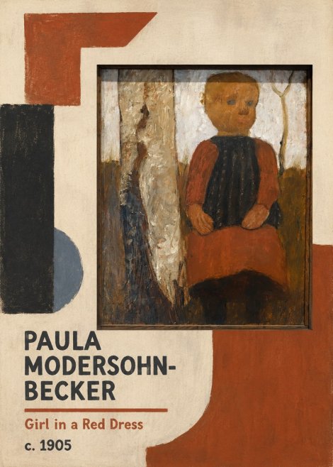 Paula Modersohn-Becker Girl in a Red Dress No2 - Plakat
